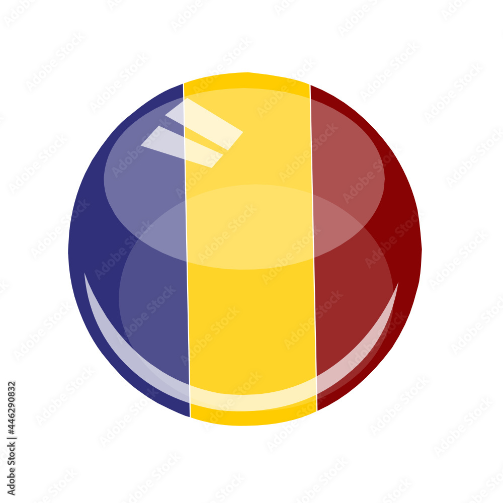 Fototapeta premium vector chaf country flag round and glossy