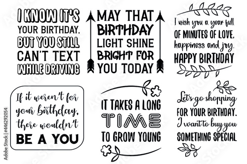 Happy birthday wishes and vector quotes