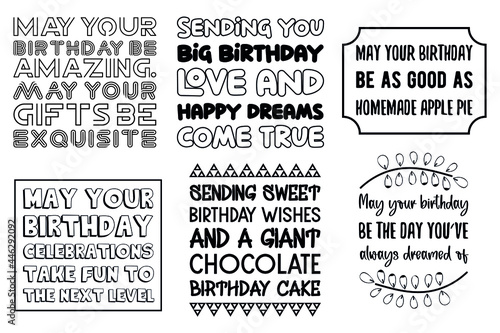 Happy birthday wishes and vector quotes