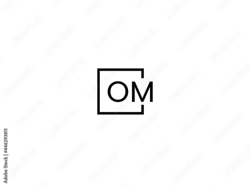 OM Letter Initial Logo Design Vector Illustration OM Letter Initial Logo Design Vector Illustration