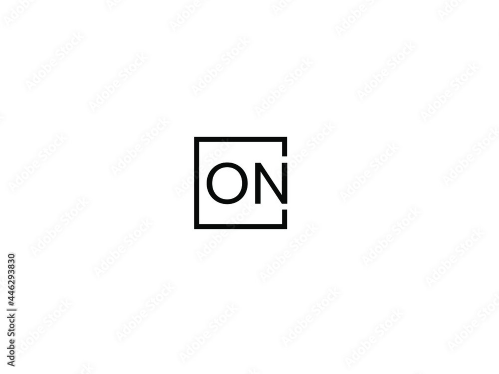 Obraz premium ON Letter Initial Logo Design Vector Illustration 