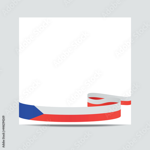 czech republic flag. czech republic     patriotic banner with space for text. Happy Independent Day. Template of greeting card, 