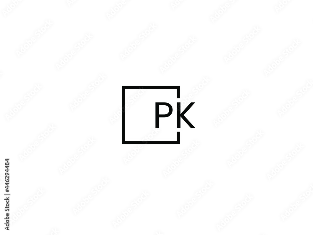 PK Letter Initial Logo Design Vector Illustration PK Letter Initial Logo Design Vector Illustration