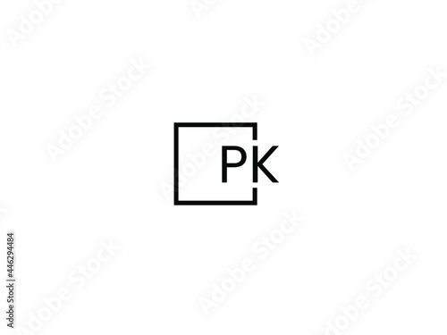 PK Letter Initial Logo Design Vector Illustration	