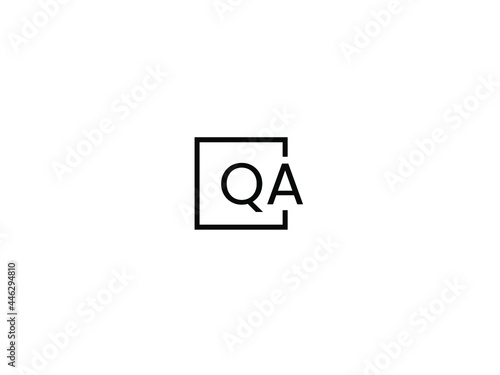 QA Letter Initial Logo Design Vector Illustration 