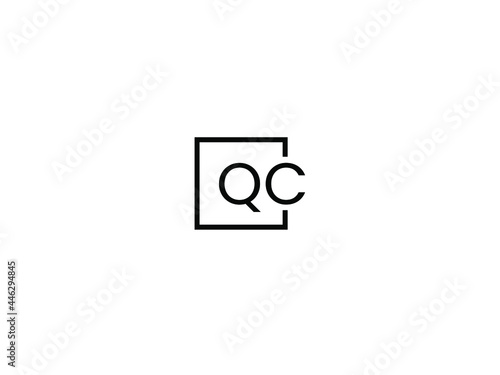 QC Letter Initial Logo Design Vector Illustration 