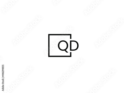 QD Letter Initial Logo Design Vector Illustration 