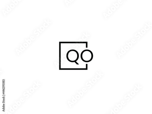 QO Letter Initial Logo Design Vector Illustration 