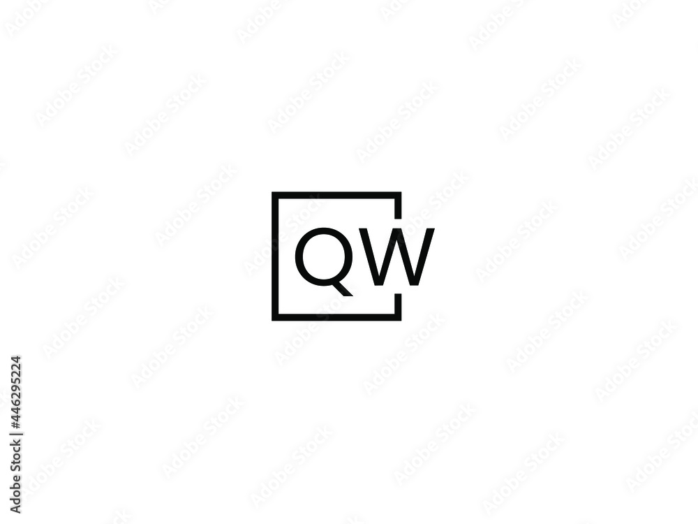 QW Letter Initial Logo Design Vector Illustration QW Letter Initial Logo Design Vector Illustration