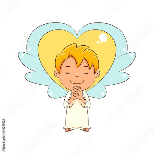 Angel kid praying
