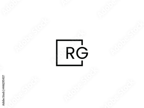 RG Letter Initial Logo Design Vector Illustration 