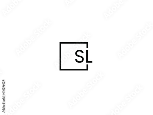 SL Letter Initial Logo Design Vector Illustration