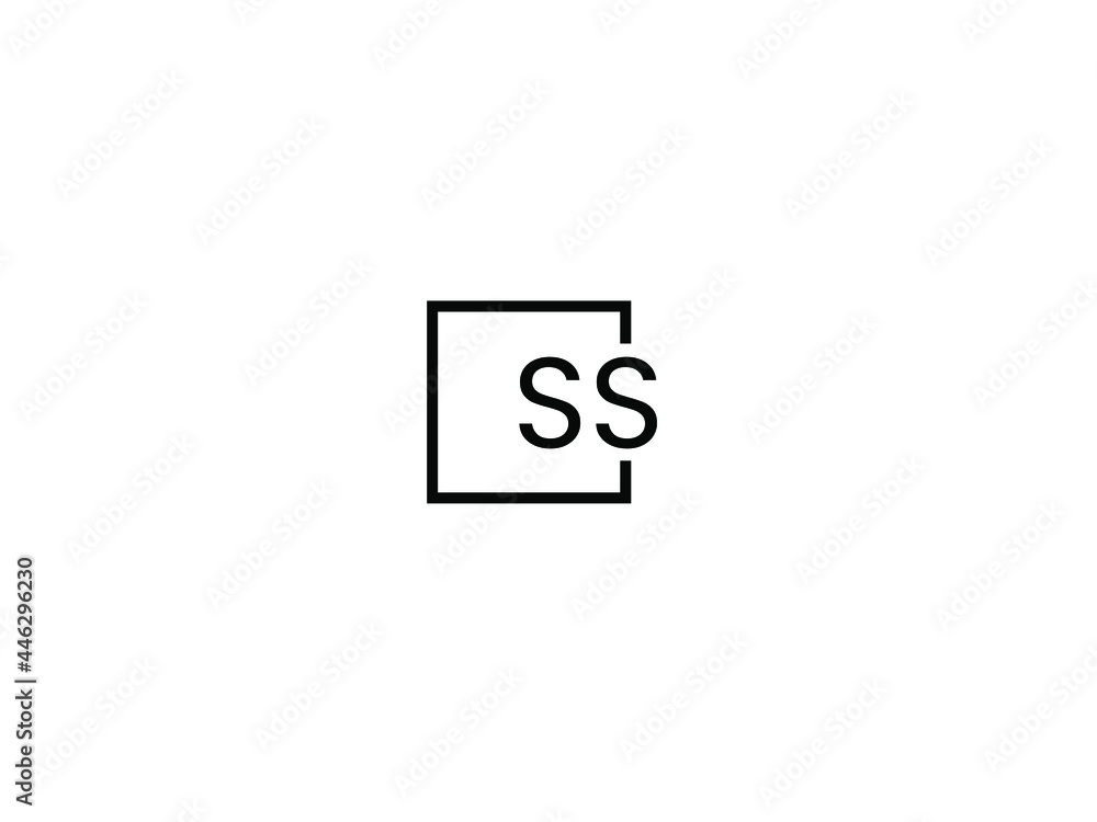 Obraz premium SS Letter Initial Logo Design Vector Illustration
