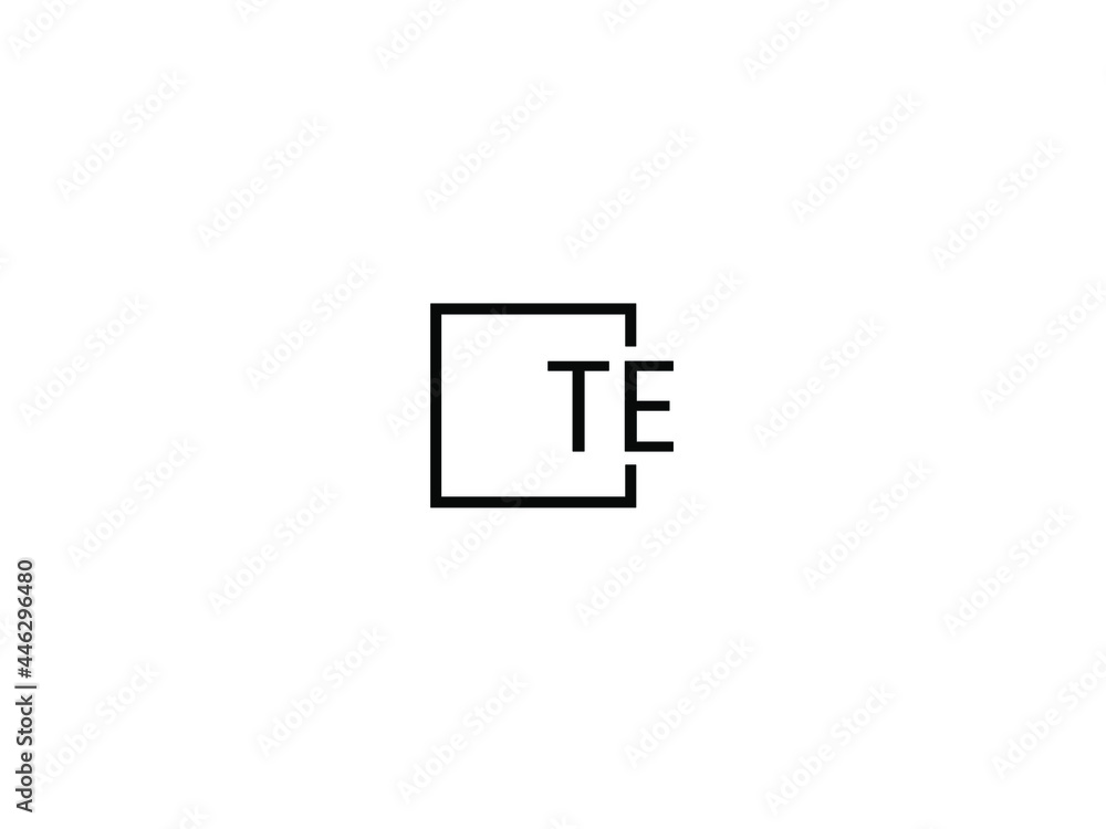 Obraz premium TE Letter Initial Logo Design Vector Illustration