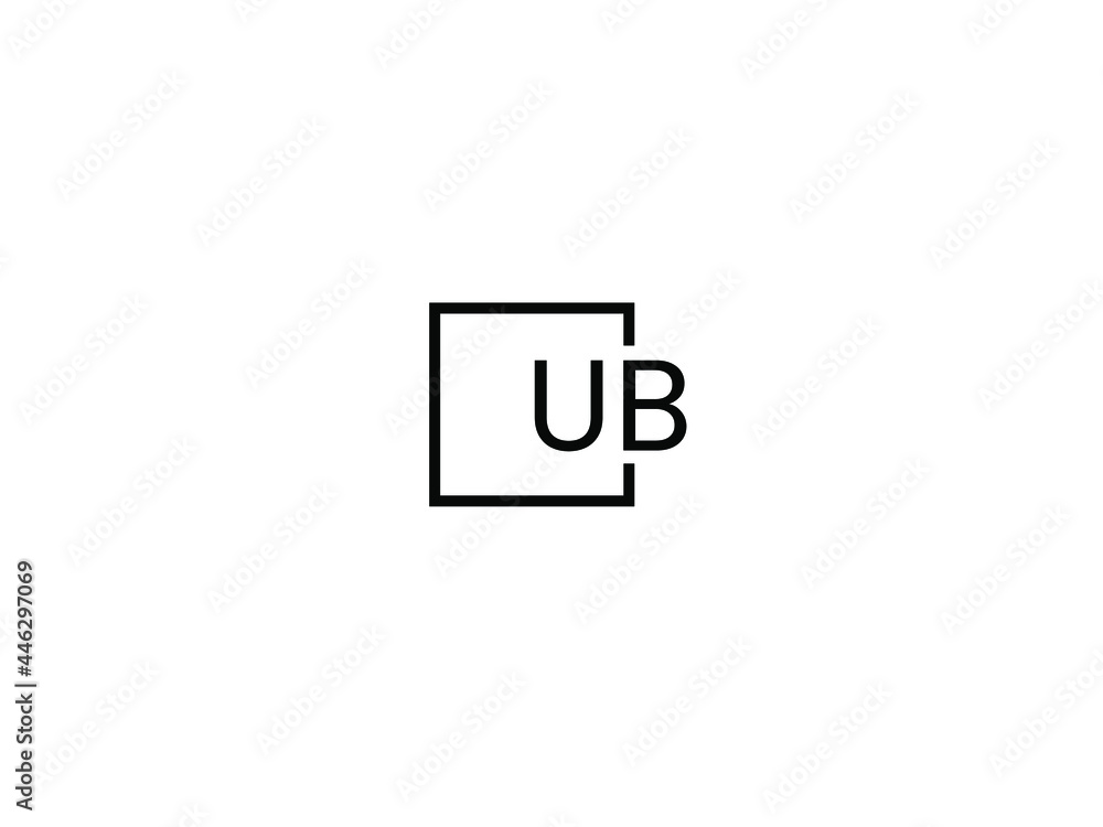 Obraz premium UB Letter Initial Logo Design Vector Illustration