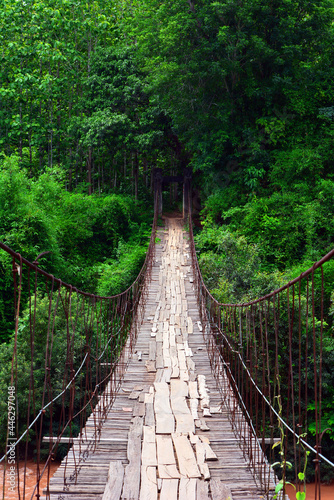 Fototapeta Naklejka Na Ścianę i Meble -  Jungle Wooden Bridge