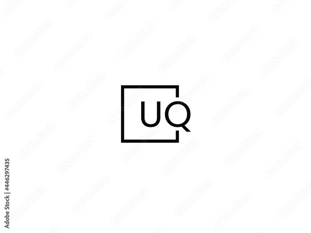 Fototapeta premium UQ Letter Initial Logo Design Vector Illustration