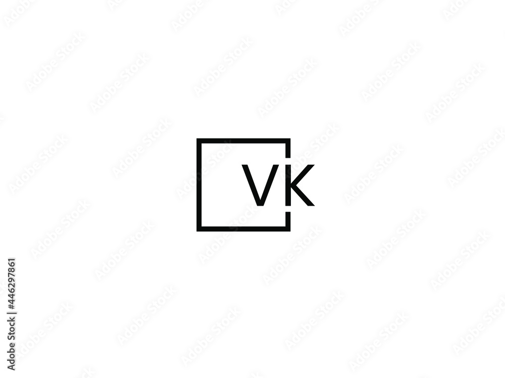 VK Letter Initial Logo Design Vector Illustration VK Letter Initial Logo Design Vector Illustration
