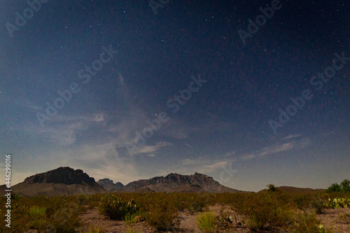 star filled night sky above mountains 