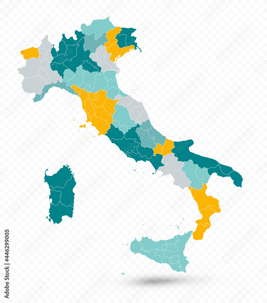 Fototapeta premium Italy Map isolated on transparent background