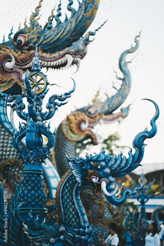 Blue Temple Wat Rong Suea Ten in Chiang Rai. © Natalia