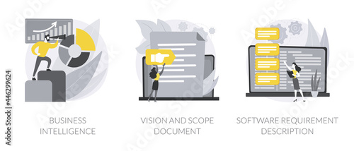 Business analysis abstract concept vector illustrations.
