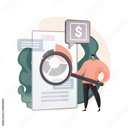 Cash flow statement abstract concept vector illustration.