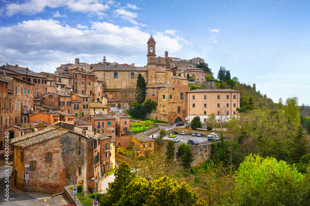 Montepulciano skyline village. Siena, Tuscany Italy