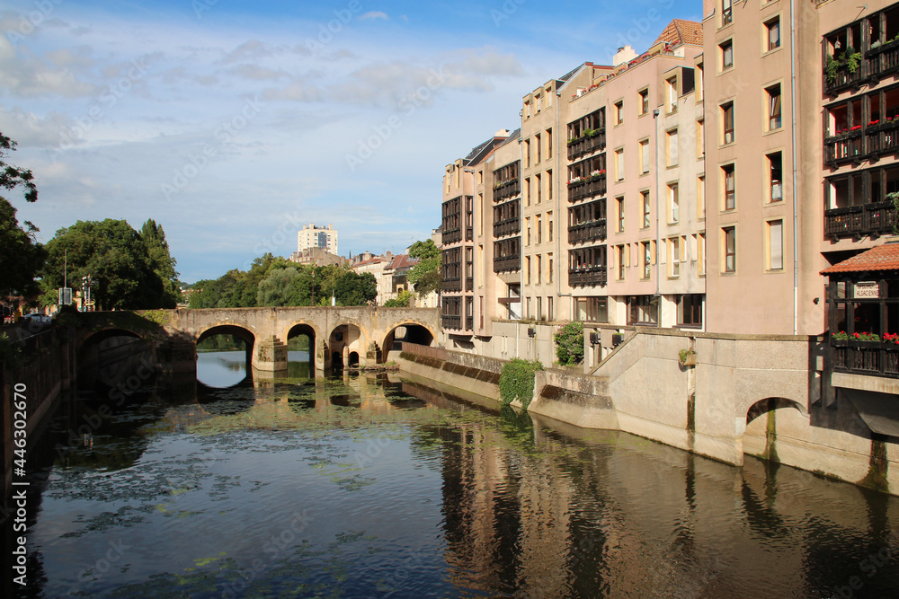 river moselle in metz in lorraine (france)