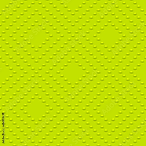 Green luxury background with beads and rhombuses. Seamless vector illustration. 