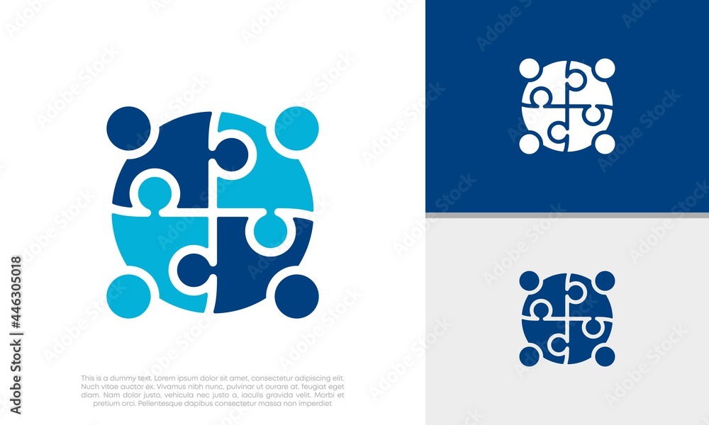 Fototapeta premium Human Resources Consulting Company, Global Community Logo 