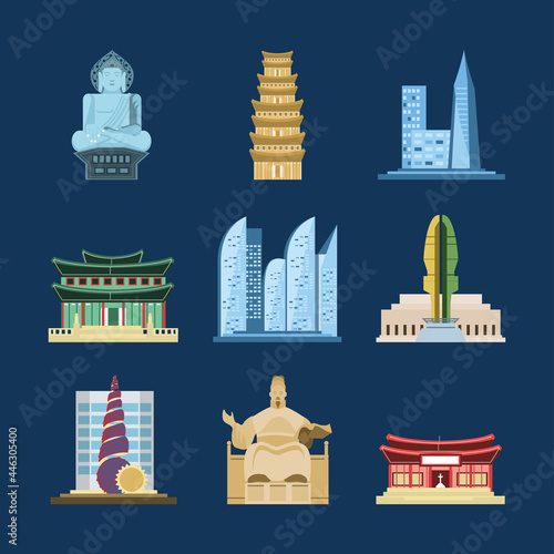 korean architecture set