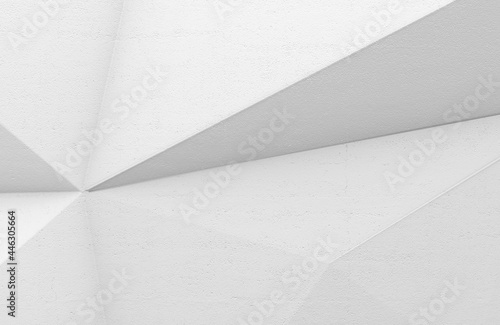 White triangular abstract background, Grunge surface, 3d Rendering