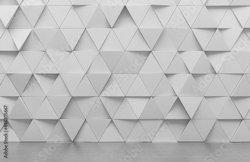 Fototapeta Naklejka Na Ścianę i Meble -  White triangular abstract background, Grunge surface, 3d Rendering