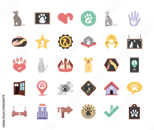 pets icon set