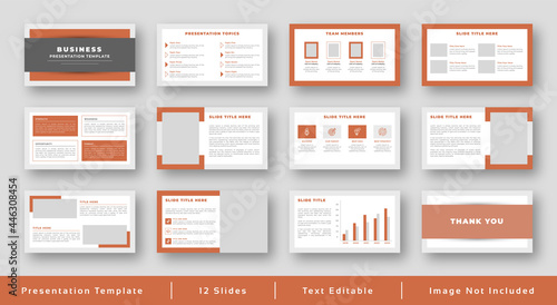 Pitch decks or minimalist presentations slide for business plans and investments
