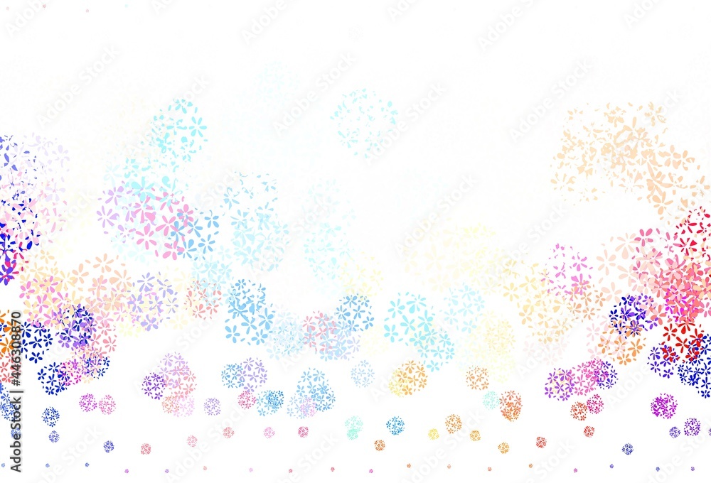 Light Blue, Yellow vector elegant background with leaves. Light Blue, Yellow vector elegant background with leaves.