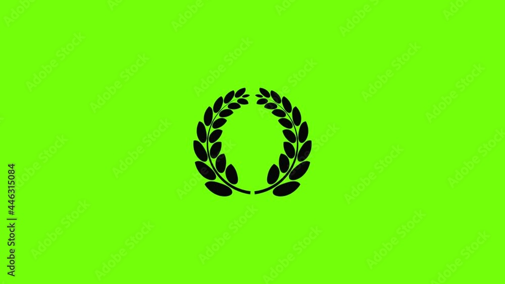 Trophy wreath icon animation Trophy wreath icon animation