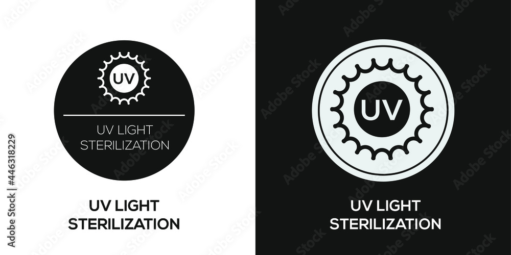 Creative (UV light sterilization) Icon ,Vector sign.