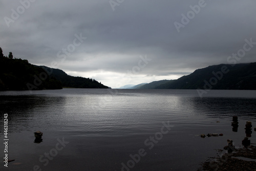 Loch Ness in Scotland View at Dusk