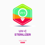 Creative (UV-C sterilizer) Icon ,Vector sign.