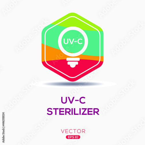 Creative (UV-C sterilizer) Icon ,Vector sign.