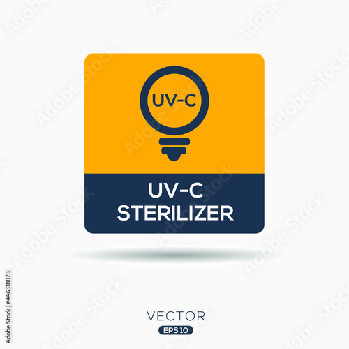 Creative (UV-C sterilizer) Icon ,Vector sign.