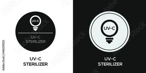 Creative (UV-C sterilizer) Icon ,Vector sign.