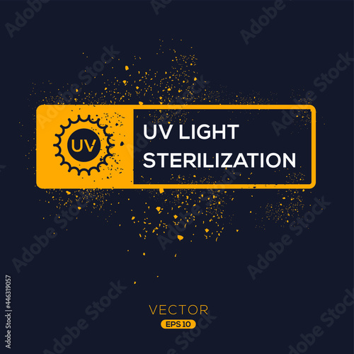 Creative (UV light sterilization) Icon ,Vector sign.