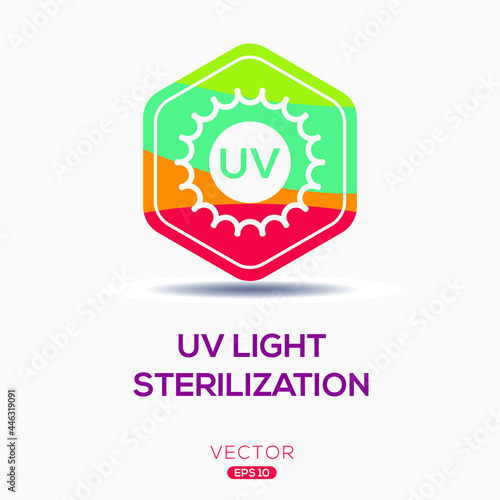 Creative (UV light sterilization) Icon ,Vector sign.