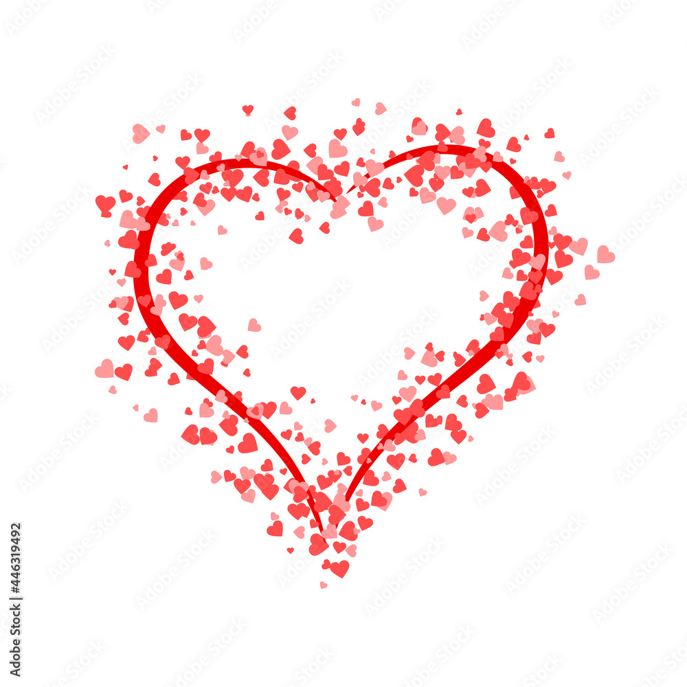 Heart shape with red hearts Heart shape with red hearts