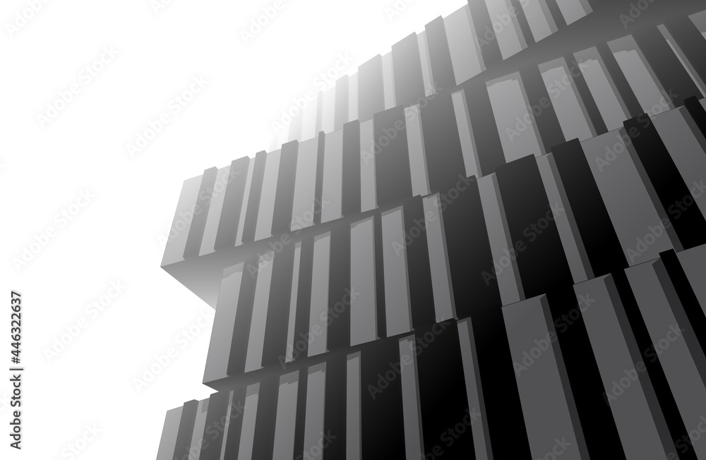 Fototapeta premium modern architecture building 3d rendering