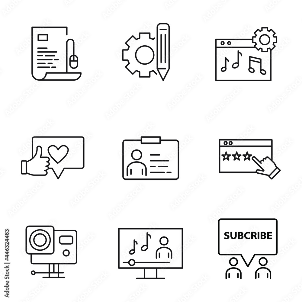 Blogging icon. Blogging set symbol vector elements for infographic web. Blogging icon. Blogging set symbol vector elements for infographic web.