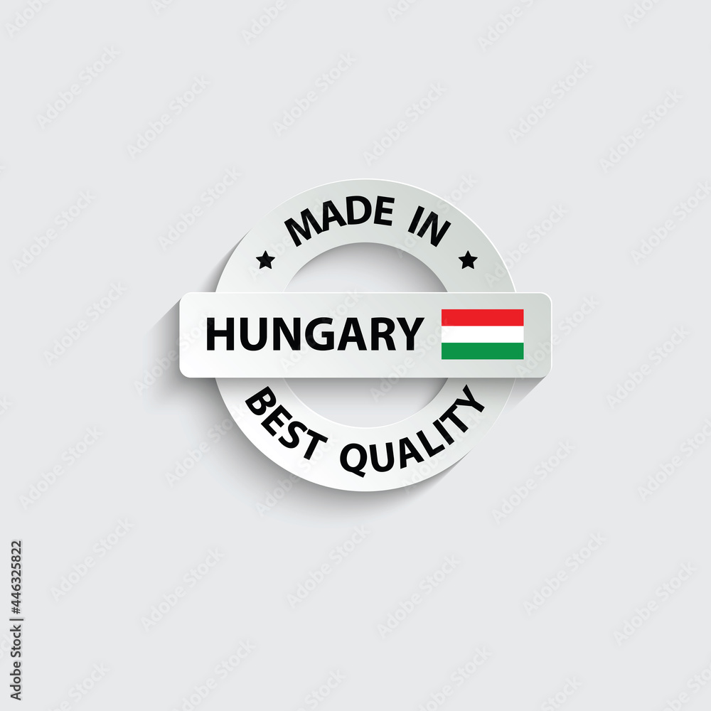 made in Hungary vector stamp. badge with Hungary flag made in Hungary vector stamp. badge with Hungary flag